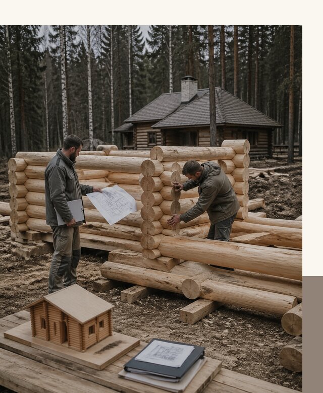 Проектирование и строительство домов из бревна в Губкине
